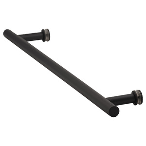 Matte Black 18" Single Mount Ladder Pull Towel Bar