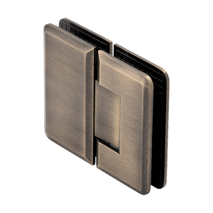 Antique Brass 180º Glass to Glass Premier Series Hinge