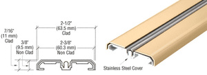 CRL Satin Brass Sliding Door Bottom Rolling Track