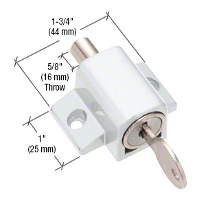 CRL White Keyed Patio Door Lock