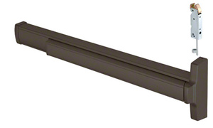 CRL Dark Bronze 36" Jackson® 2085 Push Pad Concealed Vertical Rod Right Hand Reverse Bevel Panic Exit Device