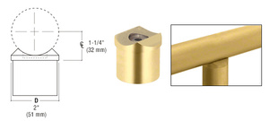 CRL Polished Brass Perpendicular Collar for 2" Tubing