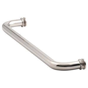 Polished Nickel 16" Single Mount Tubular Towel Bar with Washers