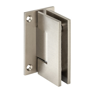 CRL Brushed Nickel Geneva 037 Series Wall Mount Full Back Plate Standard Hinge