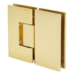 CRL Unlacquered Brass Vienna 180 Series Glass-to-Glass Hinge