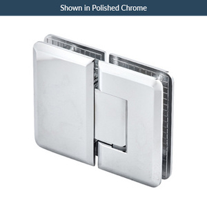 Polished Nickel 180º Glass to Glass Premier Series Hinge