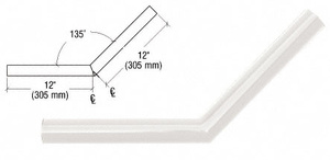 CRL Sky White Quick Connect 135º Corner for 1-1/2" Diameter Tubing