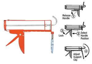 CRL Accu-Glide Adjustable Handle Caulking Gun