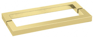 CRL Polished Brass 24" Square Style Back-to-Back Towel Bar