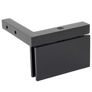 CRL Matte Black Cardiff Senior Wall Mount Offset Back Plate Hinge 