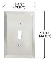 CRL Chrome Single Toggle Metal Mirror Plate