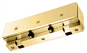 CRL Polished Brass Double Door Glass Transom Mount PK Series Stop/Strike - 1/2"