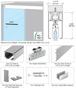 CRL51 Series Ceiling Mount Single Slider Kit