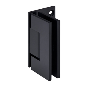 CRL Matte Black Geneva Series Wall Mount Offset Back Plate Hinge