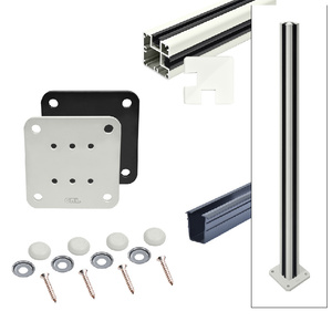 CRL Clear Anodized 1100 Series 90 Degree Post Kit