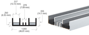 CRL Satin Anodized Double Jamb Extrusion With Cushion