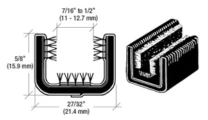 CRL 96" Channel for 1950-1963 Chevy and GMC Trucks with Framed Glass