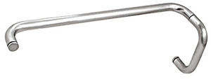 CRL Polished Chrome 6" Pull Handle and 18" Towel Bar BM Series Combination Without Metal Washers
