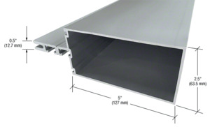 CRL-U.S. Aluminum 5" Triple Glaze Non-Thermally Broken Mullion, Mill- 24'-2"