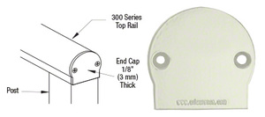 CRL Oyster White 300 Series Decorative End Cap