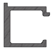 CRL-U.S. Aluminum Custom KYNAR® Paint 1/4" Half Bay Butt Glaze Adaptor - 24'-2"