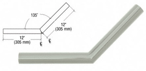 CRL Agate Gray Quick Connect 135º Corner for 1-1/2" Diameter Tubing