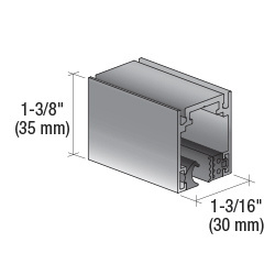 CRL Fallbrook Satin Anodized 3m Fixed Frame Profile for Ceiling