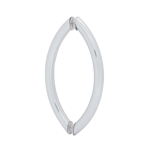 CRL Polished Chrome 8" Crescent Style Back-to-Back Pull Handles Without Metal Washers