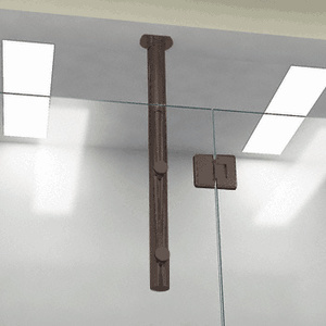 CRL Oil Rubbed Bronze 33" Two Point Vertical Post System