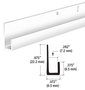 CRL White Electro-Static Paint 1/4" Standard Aluminum J-Channel