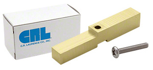 CRL Satin Brass Adapter Block for Prima, Shell and Rondo Hinges