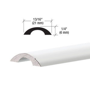 Gloss White Rounded Style 95" (2.49 m) Stock Length Aluminum Threshold