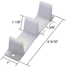 CRL 4-3/16" Long Nylon Bottom Wardrobe Door Guide