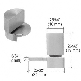 CRL Small Brushed Stainless UV Glass-to-Glass Swing Hinge