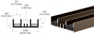 CRL Duranodic Bronze Anodized Double Jamb Extrusion With Cushion