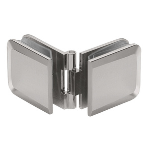CRL Brushed Nickel Adjustable Beveled Glass-to-Glass Clamp