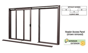 CRL Duranodic Bronze DW Series Manual Deluxe Sliding Service Window OXO without Screen