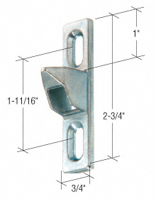 CRL Chrome 1/2" Wide Lock Keeper With 1-11/16" Screw Holes
