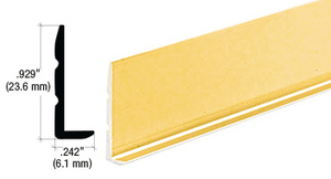 CRL Brite Gold Anodized Aluminum 3/16" L-Bar Extrusion