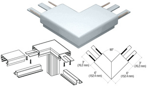 CRL Mill 200 Series Top Cap 90º Corner