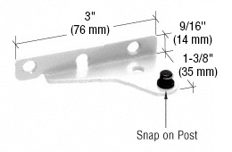 CRL Truth® Gray Left Handed Maxim Stud Bracket