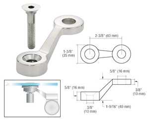 CRL Polished Stainless Single Arm  Post Mounted Fitting