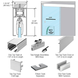 CRL50 Series Single Sliding Door Structural Ceiling Mount Kit