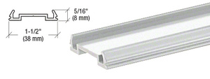 CRL Metallic Silver Standard Bottom Rail Filler 241" Long