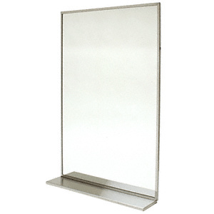 CRL 24" x 36" Standard Channel Framed Mirror with Shelf