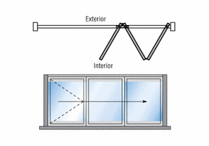 CRL S55 Monterey Bi-Fold 3 Panel Right Hand Interior Swing with Reinforced Sill Satin Anodized