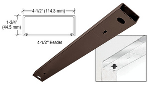 CRL Black Bronze Anodized 4-1/2" x 72" Double Door Header