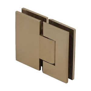 CRL Polished Brass Geneva 380 Series Adjustable 180 Degree Glass-to-Glass Hinge