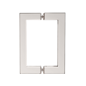 CRL Polished Nickel 6" x 6" SQ Series Square Tubing Back-to-Back Pull Handle