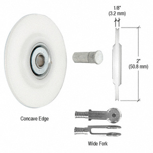 CRL Nylon Concave Edge Replacement Wheel - 2" x 1/8"